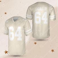 Bad Bunny Y2K Unisex Oversized Football Jersey V-Neck Short Sleeve T-Shirt Vintage Hip Hop Graphic Number Print Streetwear Tees L white