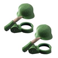 Beverage Cap Replacements 2Pcs Funny Soldier Helmet Bottle Caps, Plastic Beer Toppers for Standard Casual Drink Accessories Bottles, Reusable