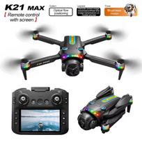 Profesionalus K21MAX dronas su integruotu 4,3 colio ekranu, nuotolinio valdymo pulteliu, bešepetėliu varikliu, keturiais sraigtais, tinkamas pradedantiesiems 2 batteries