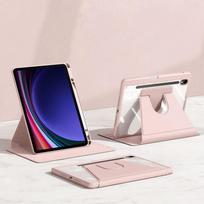 360° besisukantis dėklas, skirtas Samsung Galaxy Tab S9 S10 FE Lite 10.9'' 11'' su pasukamu stoveliu, skaidriu galiniu dangteliu ir pieštuko laikikliu Tab S10