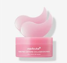 Medicube PDRN PINK CAFFEINE COLLAGEN EYE PATCH 60pcs white