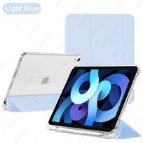 For iPad Air 11 Inch M2/M3/M4, iPad Air 5th/4th Gen 10.9 Inch Case, with Pencil Holder, Trifold Stand Cover, Auto Sleep/Wake blue