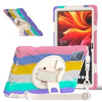 Tablet Cover For Lenovo Tab K11 Plus 11.45  TB-352FU TB-352XU Case Shockproof Kids Safe PC + Silicon Stand Shoulder Strap K11 Plus 2024 11.45 gray