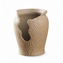 Unglazed Terracotta Succulent Planter, Breathable Handcrafted Ceramic Pot for Indoor Plants Small Small Ceramic_WH Rough Pot Cut Style 2 beige