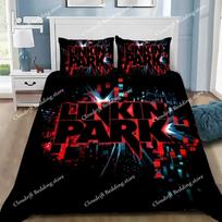 Roko grupės Linkin Park patalynės komplektai Išskirtinis lovos reikmenų rinkinys Antklodės užvalkalas Patalynės komplektas prabangi dovana gimtadieniui EU Single 135*200cm/53x79in 3pcs gray