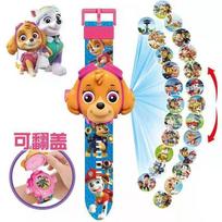 Vaikams Animacinis Projektorinis Laikrodis Šviečiantis Žaislas Laikrodis Paw Patrol Elsa Princesė 3-6 Metai Berniukai Mergaitės LED Šviesos Skaitmeninis Laikrodis rožinė