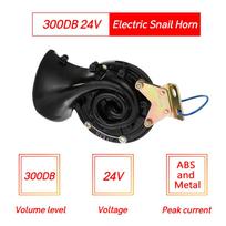 Garsus 280DB 12V elektrinis sraigių oro signalo garsas, skirtas automobiliniam motociklui 24V juoda