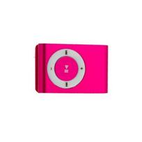 Mini nešiojamas USB MP3 grotuvas Mini Clip MP3 vandeniui atsparus sportinis kompaktiškas metalinis MP3 muzikos grotuvas su TF rožinė