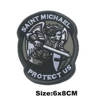SAINT MICHAEL PROTECT US Ženkliukas kabliuku išsiuvinėti pleistrai Kariniai taktiniai drabužiai Patch Rankraiščiai kepurėms Kuprinės Insignia Dekoratyviniai