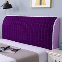 Viskas įskaičiuota Super Soft Smooth dygsniuotas galvos apdangalas Storas aksominis galvūgalio užvalkalas Vienspalvis lovos nugaros užvalkalas nuo dulkių 180CM