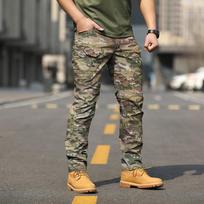 Vyriški al Joggers Lauko Ripstop Cargo Kelnės Darbo Drabužiai Žygiams Medžioklės Kelnės Vyriški gatvės drabužiai 3XL kamufliažas