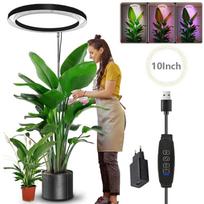 165 cm Reguliuojamo aukščio LED žiediniai auginimo šviestuvai kambariniams augalams Viso spektro didelio augalo apšvietimas kambariniams augalams USB auginimo lempa