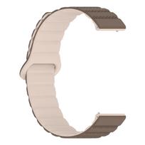 Silikoninis laikrodžio dirželis apyrankė su magnetiniais užsegimais tinka 18mm 20mm 22mm išmaniesiems laikrodžiams patogus kasdieniam nešiojimui 22 beige