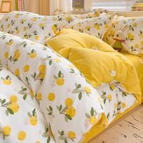 Sustiprinti, odai draugiški medvilniniai paklodės Keturių dalių antklodės užvalkalas Tvilo paklodės Animacinis, trijų dalių komplektas bendrabučiui 1.2m bed beige