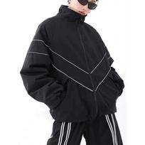 Retro Laisvalaikio Sportinės Striukės Vyrams Moterims Pavasaris Ruduo Lauko Striukė Harajuku Hip Hop Oversized Striukė XL juoda