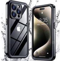 IP68 Vandeniui atsparus dėklas iPhone 15 14 13 12 11 Pro Max Plus XR XS 8 7 SE telefonams, RedPepper uždangalas, nardymas, po vandeniu, plaukimas, lauko sportas iPhone 14 juoda