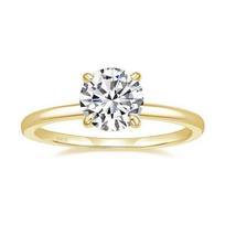Trumium 1,5 CT 925 Sterlinginio Sidabro Sužadėtuvių Žiedai Apvalaus Kirpimo Kubinis Cirkonis CZ Vestuvių Žadėjimo Žiedai Vestuviniai Žiedai Moterims 11 beige