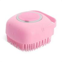 New Comfortable Soft Lightweight Silicone Pet Grooming Massage Comb for Short Hair Dog and Cat - Effective Gentle Hair Detangler rožinė