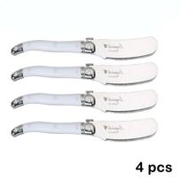 4-10 vnt. 6,25'' Laguiole sūrio peilis baltas mėlynas geltonas plastikinis kotas sviesto tepimo peiliai duonos pjaustyklė restorano stalo įrankiai white