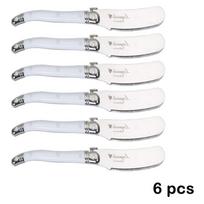 4-10 vnt. 6,25'' Laguiole sūrio peilis baltas mėlynas geltonas plastikinis kotas sviesto tepimo peiliai duonos pjaustyklė restorano stalo įrankiai