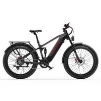 Dukawey Silvertip8 Visureigis Elektrinis Dviratis 1000W, 52V 20Ah, 26” Storos Padangos, Hidrauliniai Diskiniai Stabdžiai, IP54 Vandeniui Atsparus E-Kalnų Dviratis 52V 1000W 20Ah pilka