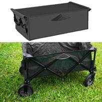Vežimėlio pamušalas Kempingo vežimėlio uždangalas Pirkinių krepšys maisto produktams Sodui Black 64cmx42cmx24cm black