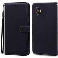 Piniginės dėklas Samsung Galaxy Xcover 5 dėklui SM-G736B Odinis atverčiamas dėklas Samsung Xcover 5 dėklui Coque Fundas Xcover 5 juoda