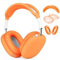 Tinka Apple ausinių dėklui Airpodsmax ausinių dėklui Silikoninis apsauginis dėklas Bluetooth ausinių laisvų rankų įrangai apsauginis dėklas orange