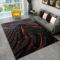 3D ugnikalnio lavos magmos iliuzijos kilimas didelis, kilimėlis svetainei, miegamajam, sofai, prie durų dekoracija, neslystantis grindų kilimėlis, dovana 80*120cm
