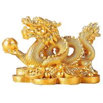 2025 Feng Shui Drakono Statulėlė Pritraukti Turto Naujų Metų Drakono Skulptūra Sėkmės Palankus Drakonas Darbalaukio Ornamentas Figūrėlės S auksas