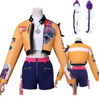 KPop Demonų Medžiotojai Rumi Cosplay Kostiumas Perukas Moterims Helovinas Karnavalas Comic-con Vakarėlis Vaidmenų Žaidimo Apranga XXXL orange