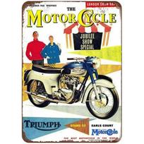 Triumph Norton Motociklo Metalinės Skardinės Ženklai Vintažinis Sieninis Plakatas Retro Geležies Tapyba Metalo Plokštelė Barui, Kavinei, Garažui, Namams 20x30cm（7.8x11.8inch） black