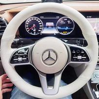 Nertas automobilio vairo užvalkalas   Odiniai automobilio aksesuarai Mercedes Benz A W177 B W247 C klasės W205 CLS klasės D