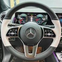 Nertas automobilio vairo užvalkalas   Odiniai automobilio aksesuarai Mercedes Benz A W177 B W247 C klasės W205 CLS klasės A gray