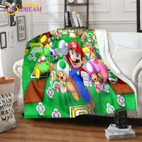 Mario Bros Antklodė Aukštos Kokybės Flanelė Šilta Minkšta Pliušinė Ant Sofos-Lovoje Antklodė Tinka Oro Kondicionieriaus Antklodei 75x90cm