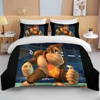 Beždžionė Animacinis personažas Donkey Kong Antklodės užvalkalų kolekcija Karališkoji Karalienės Dvigulė Pilna Dvigulė Vienvietė Dydžiai Su patalynės kolekcija Vaikų lovos uždangalo rinkinys EU single(135x200cm) white