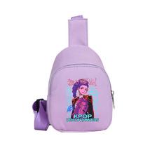 Anime K-Pop Demon Hunters Printed Kawaii Chest Pack for Boy Girl Shoulder Bag Student Portable Crossbody Pouch Christmas Kid Gift gray