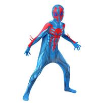 Aukštos Kokybės Superherojus Žmogus-voras Kostiumas Bodis Vaikams Suaugusiems Spandex Zentai Helovino Šventė Cosplay Kombinezonas 3D Stilius 8T(150cm) blue