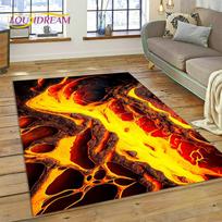 Ugnikalnio 3D Lavo Magmos Kilimas Svetainės Miegamojo Namų Dekoras, Neslystanti Grindų Kilimėlis Sofai Virtuvei Durų Kilimėlis Dovana 40x60cm( 15x23in )