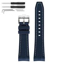 Silicone Strap Watch Band for Swatch X Blancpain Fifty Fathoms Sport Waterproof Replace Bracelet for Ocean of Storms 22mm Men 22mm black