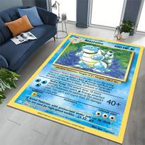 Japonų žaidimo Pokemon kortelė Pikachu Charizard Animacinis raštas Lovos šoninė grindų kilimėlis Vaikų kambarys Drabužinė Žaidimų kilimėlis Namų kilimas Potdemiel 60cm x 90cm