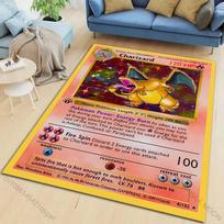 Pokémon kortelės Pikachu Charizard Squirtle spausdintas kilimas svetainei miegamajam sofos dekoravimui namų zona neslystanti kilimėlis žaidimų kilimėliai 40cm x 60cm