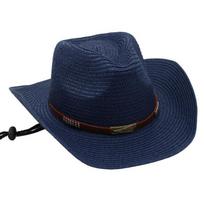 Western Cowboy Straw Hat Tibetan Prairie Hat Ethnic Wind Beach Hat Spanish Riding Hat Ins Wind one size fits all black