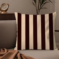 Dryžuotas raštas Pagalvės užvalkalas Šilkinis Elegantiškas Komfortas Sofa-lova Nematomas užtrauktukas 30x30CM(12x12in) beige