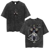 Hunter x Hunter Hisoka  Bungee Gum & Phantom Troupe  Vintage Washed Oversized Streetwear T-Shirt XXXL gray