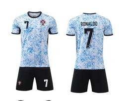 24-25 Portugalijos išvykos Nr.. 7 klubo futbolo marškinėliai Vaikų drabužiai Suaugusiųjų komplektas Dydis 14-3XL 18 yards/110