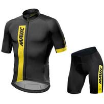 2024 Mavic Dviratininko Džersio Rinkinys, Trumpomis Rankovėmis, Kvėpuojantis, MTB Dviratis, Dviračių Drabužiai, Džersis, Ciclismo, Vienodos Deltos Asian size - M black