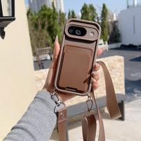 Piniginės dirželis Dėklas Google Pixel 10 9 8 7 Pro XL 9A 8A 7A Pixel9 Google9 Kortelių laikikliai Kryžminis dirželis per petį Kaklo laidas Dirželis Minkštas TPU dangtelis Pixel 10 Pro XL