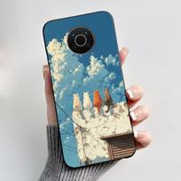 Dėklas Nokia X10 X20 X100 Telefonui Juodas Matinis Minkštas TPU Pilnai Apsaugantis Dangtelis Estetiškas Prabangus Mielas Šaunus Berniukams Mergaitėms Korpusas Nokia X20