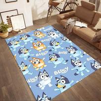 Bluey žaismingi draugai kvadratiniai kilimai yra puikus pasirinkimas svetainėms, miegamiesiems, namų dekoravimui ir kaip dovanos. 100cmx120cm